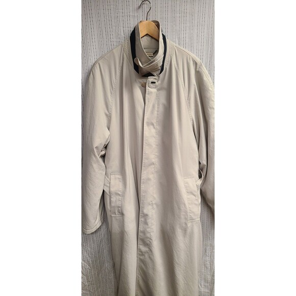 RARE VINTAGE  Mens Goretex Trench Coat Long Quilted Liner Waterproof Sz Large - Picture 11 of 12